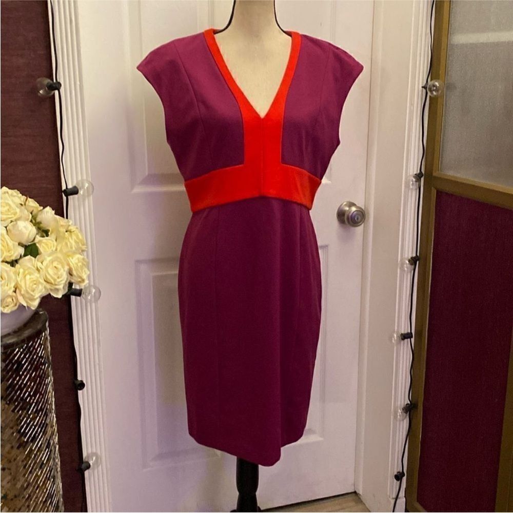 Narciso Rodriguez Purple and Red Mini Dress, US10